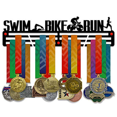 Triathlon Medal Hanger — Triathlon Medal Display Rack - Metallic Art